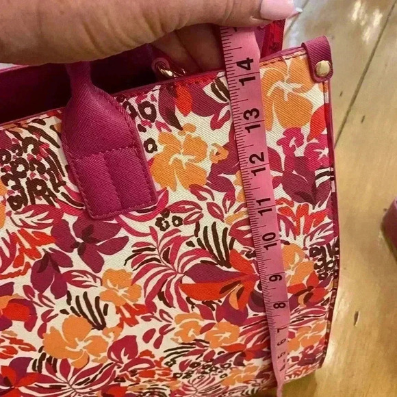 Trina Turk Women's Tote Adjustable Strap Faux Leather Spring Majorelle Garden - Picture 9 of 14